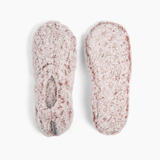 Brookstone Nap Super Soft Heathered Sherpa Footies
