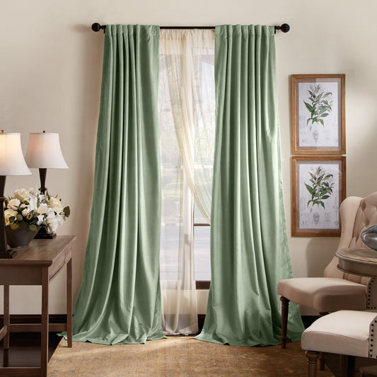 Martha Stewart Lucca Velvet Blackout Curtain Panel