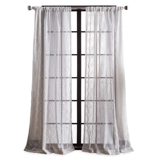 Martha Stewart Hourglass Stickerei Vorhang Panel Paar