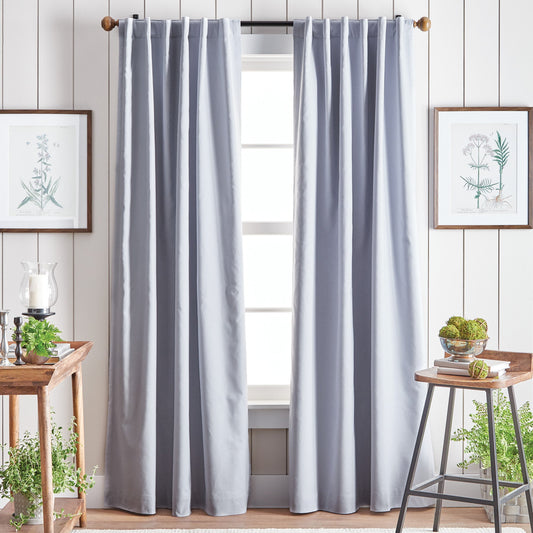 Martha Stewart Lido Linen Blackout Curtain Panel Paar