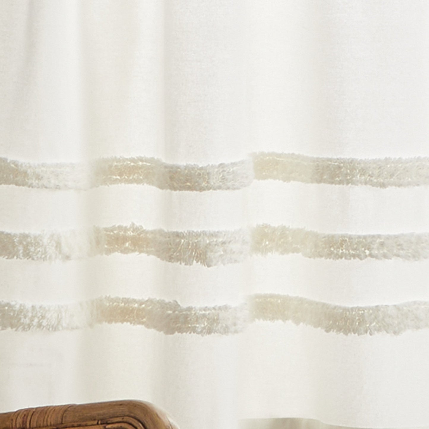 Martha Stewart Water's Edge Tufted Valance & Tier 3pc Set
