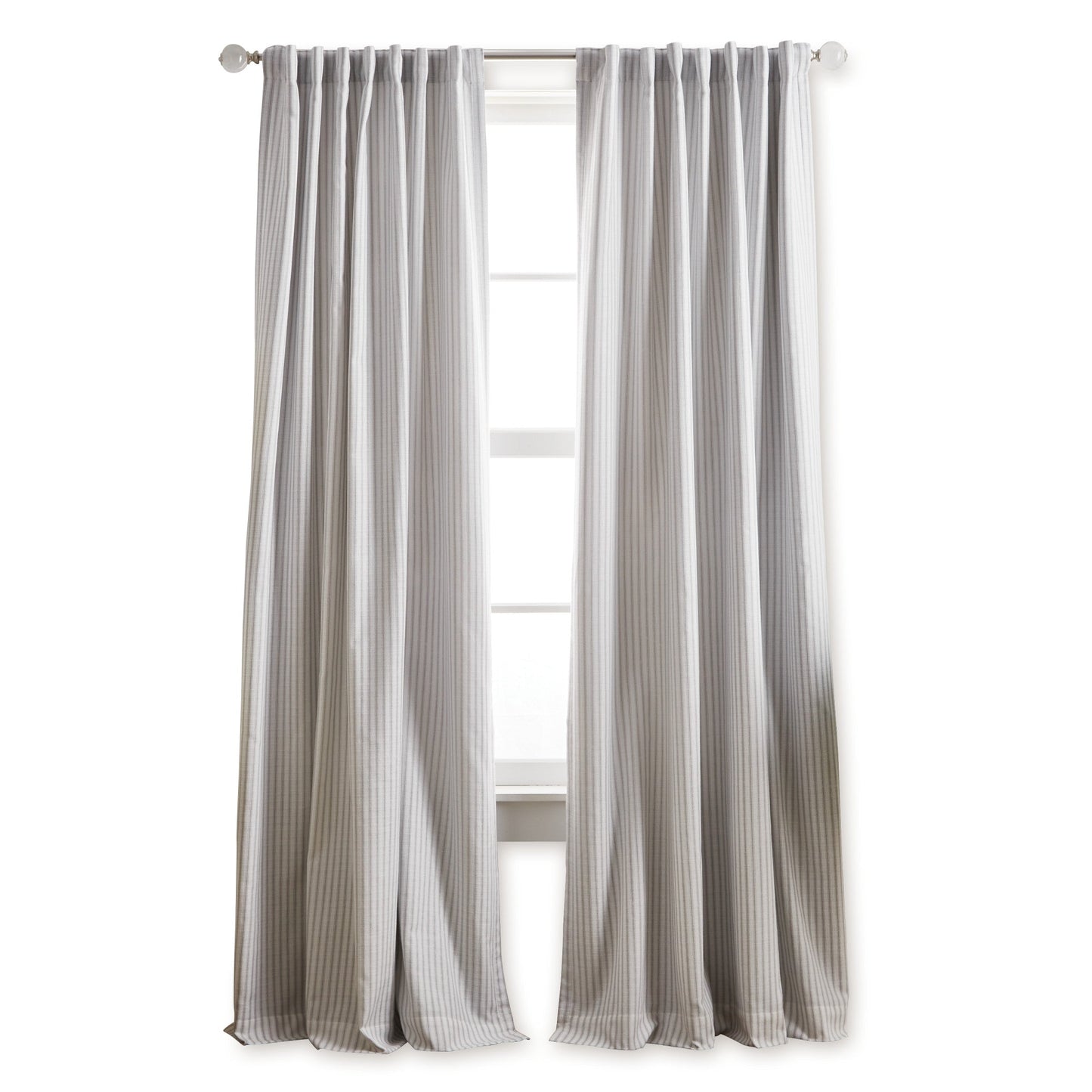 Martha Stewart Ticking Stripe Curtain Panel Paar