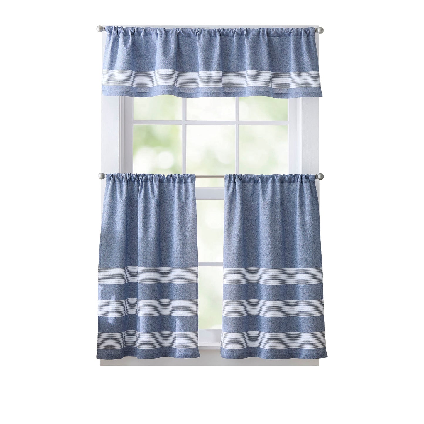Vorhangarbeiten Denim Yarn Valance