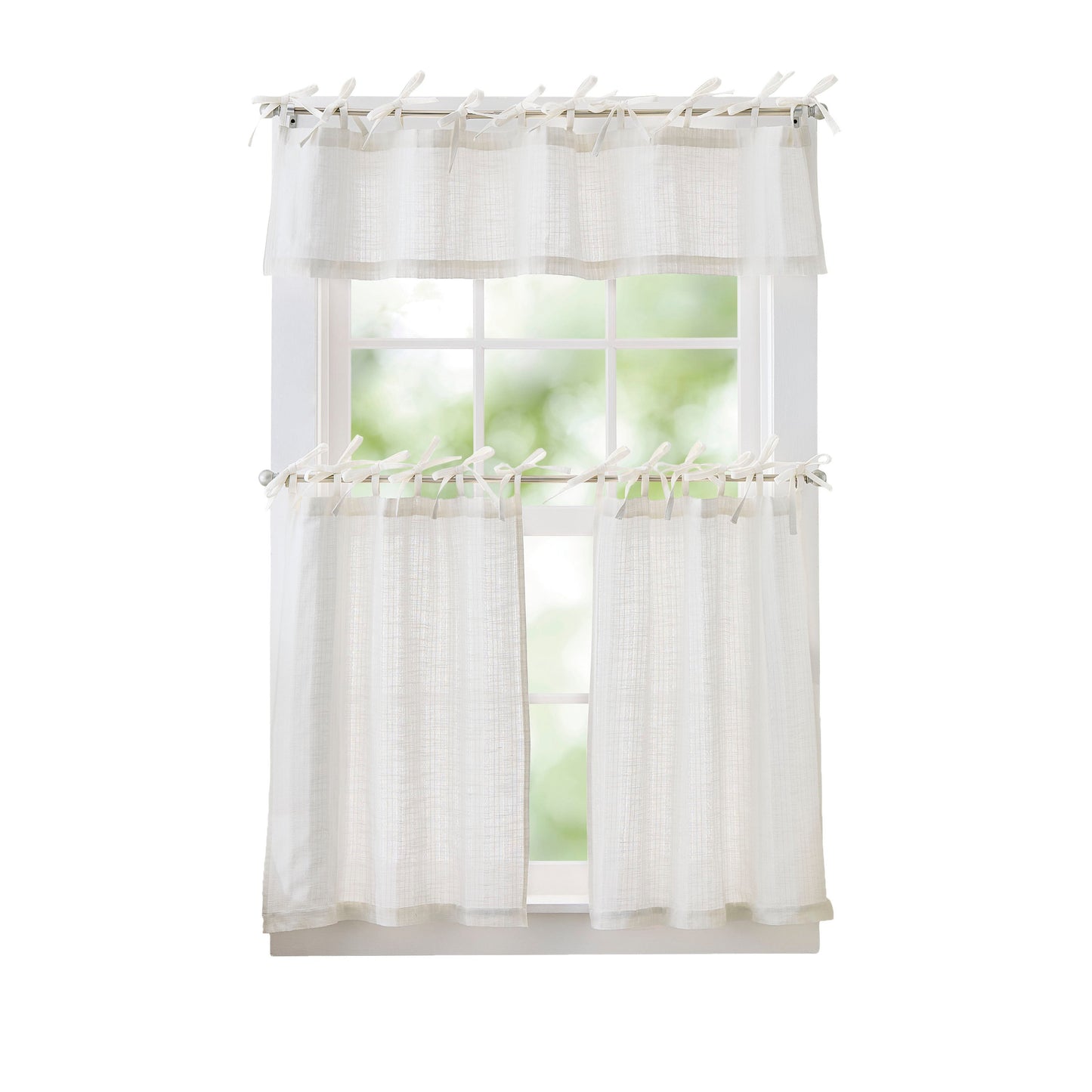 Vorhangwerk Tie Tab Woven Stripe Valance