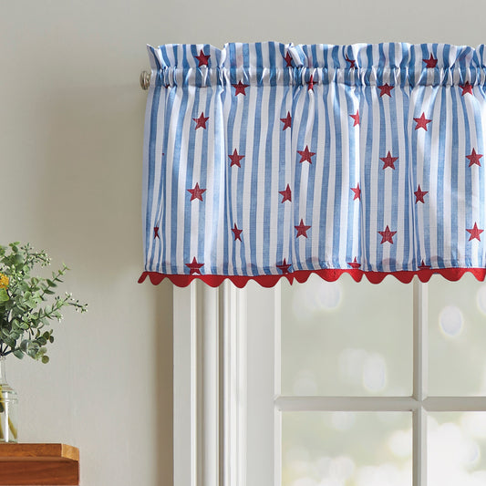 Curtainworks Stars and Stripes 3-Piece Tier und Valance Set