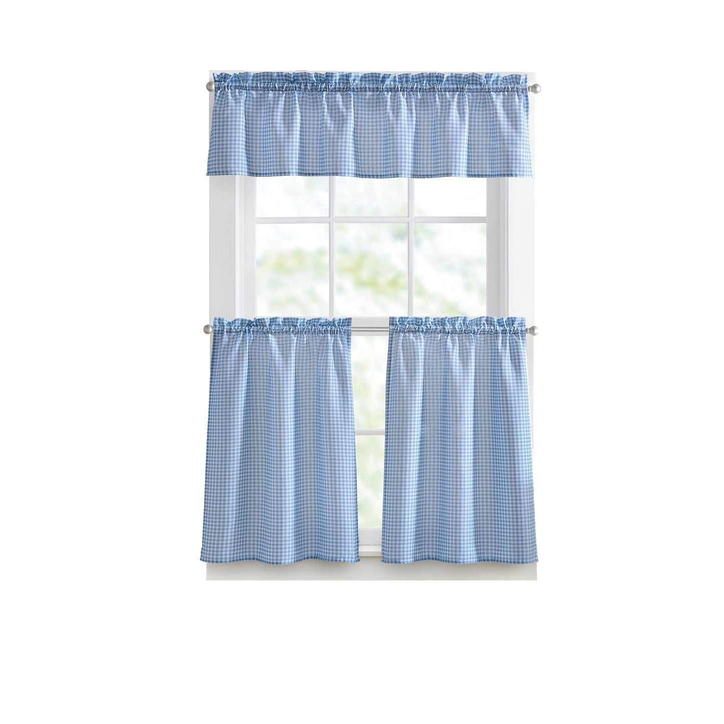 Curtainworks Gingham 3-Piece Tier und Valance Set