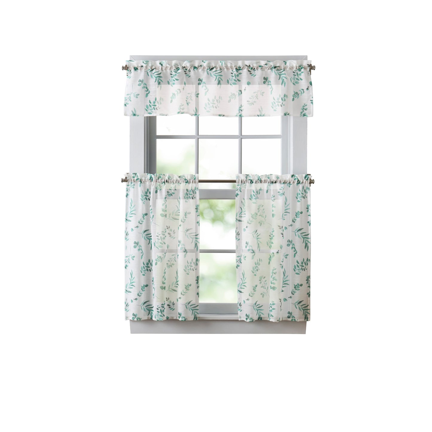 Martha Stewart Madison Valance und Tiers 3-teiliges Set