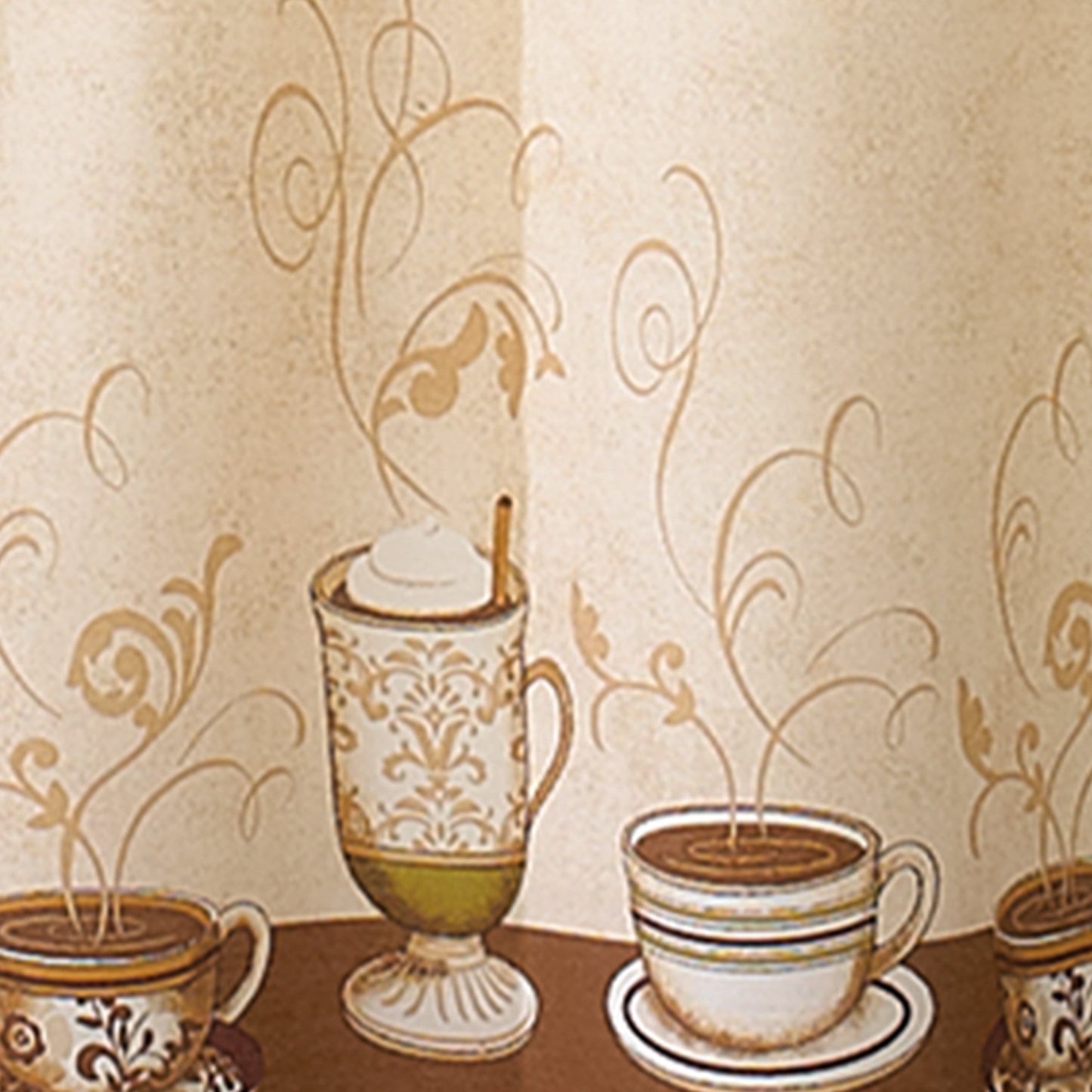 Curtainworks Cafe au Lait Valance & Tier 3pc Set