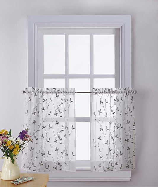 Vorhangwerke Botanische Stickerei Tier & Valance Separates