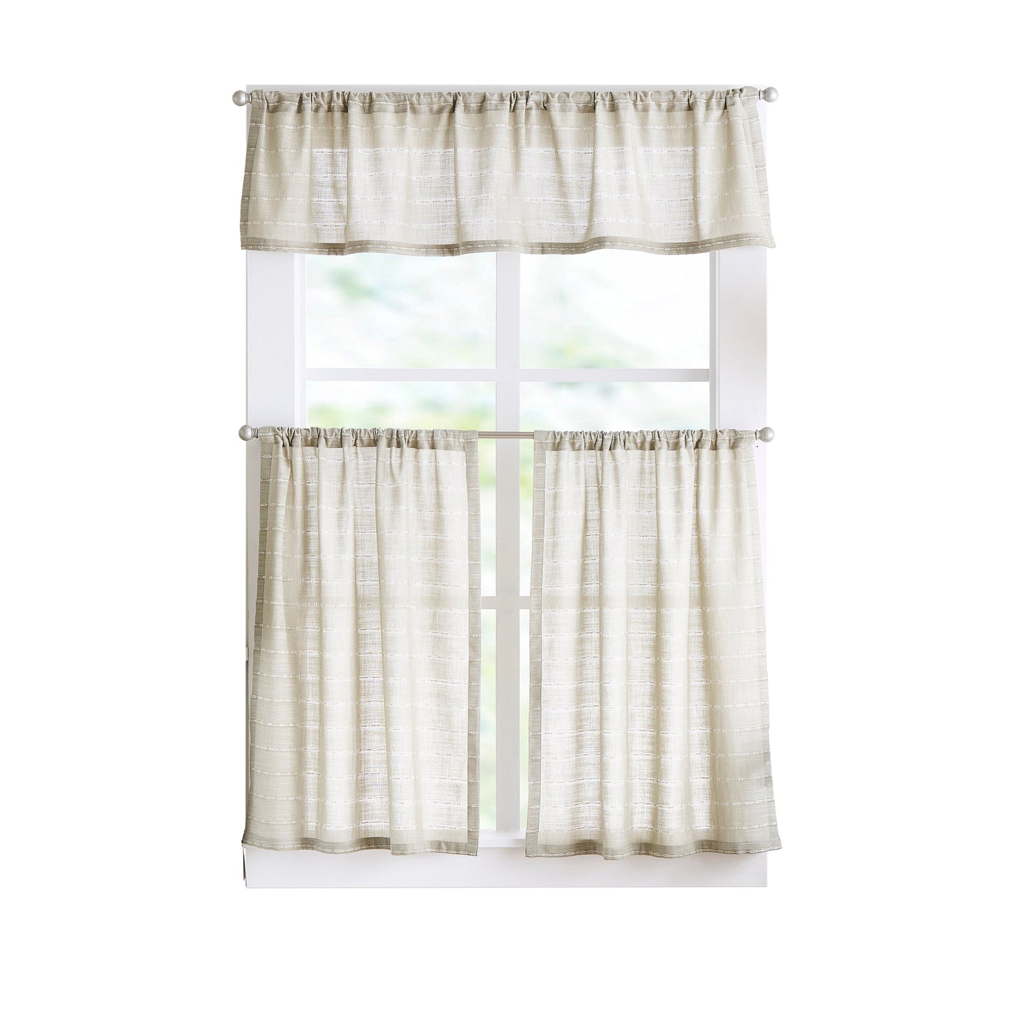 Martha Stewart Ava 3-Piece Valance & Tiers Set
