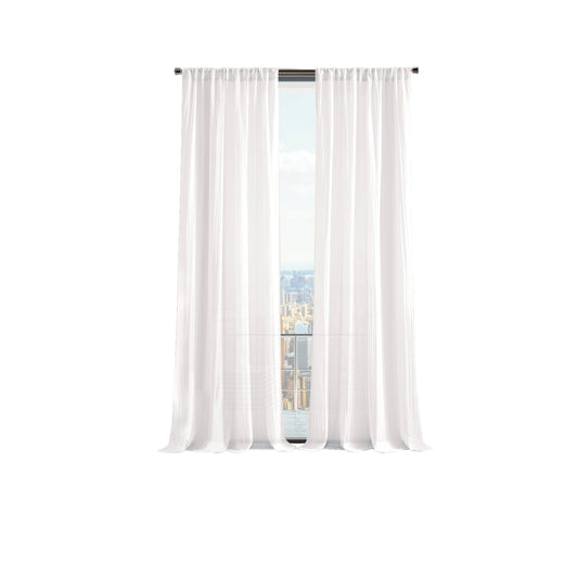 Martha Stewart Crinkle Sheer Curtain Poletop Panel Paar