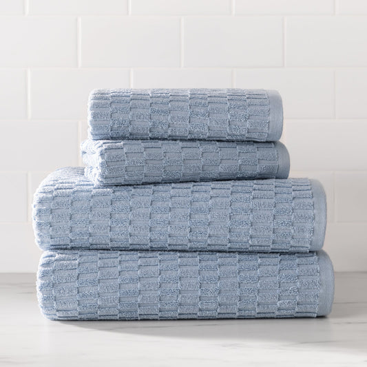 DKNY Metro Tile Schnelles Trockenbad und Handtuch 4-Stück-Set