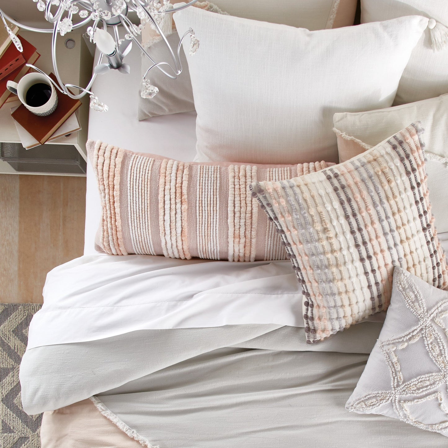 Peri Home Colorblock Fringe Comforter Set