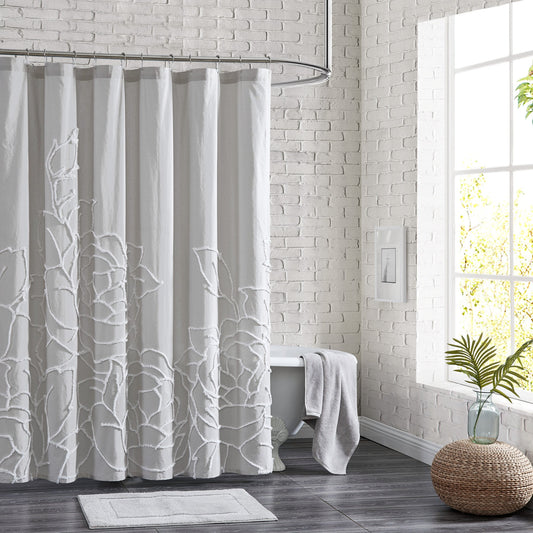 Peri Home Chenille Rose Duschvorhang