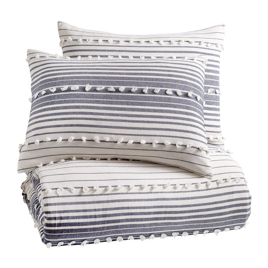 Peri Home Yarn Dyed Tufted Stripe Komforter Set
