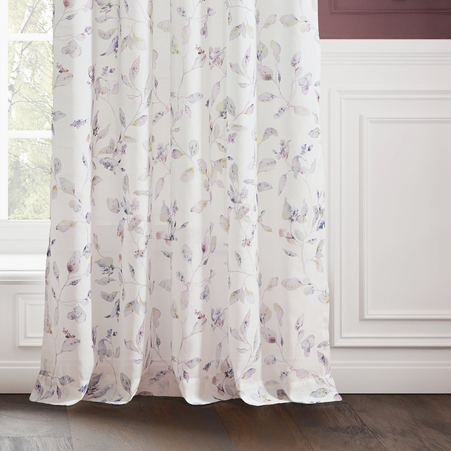 Ted Baker Lilac Leaf Print Curtain Panel