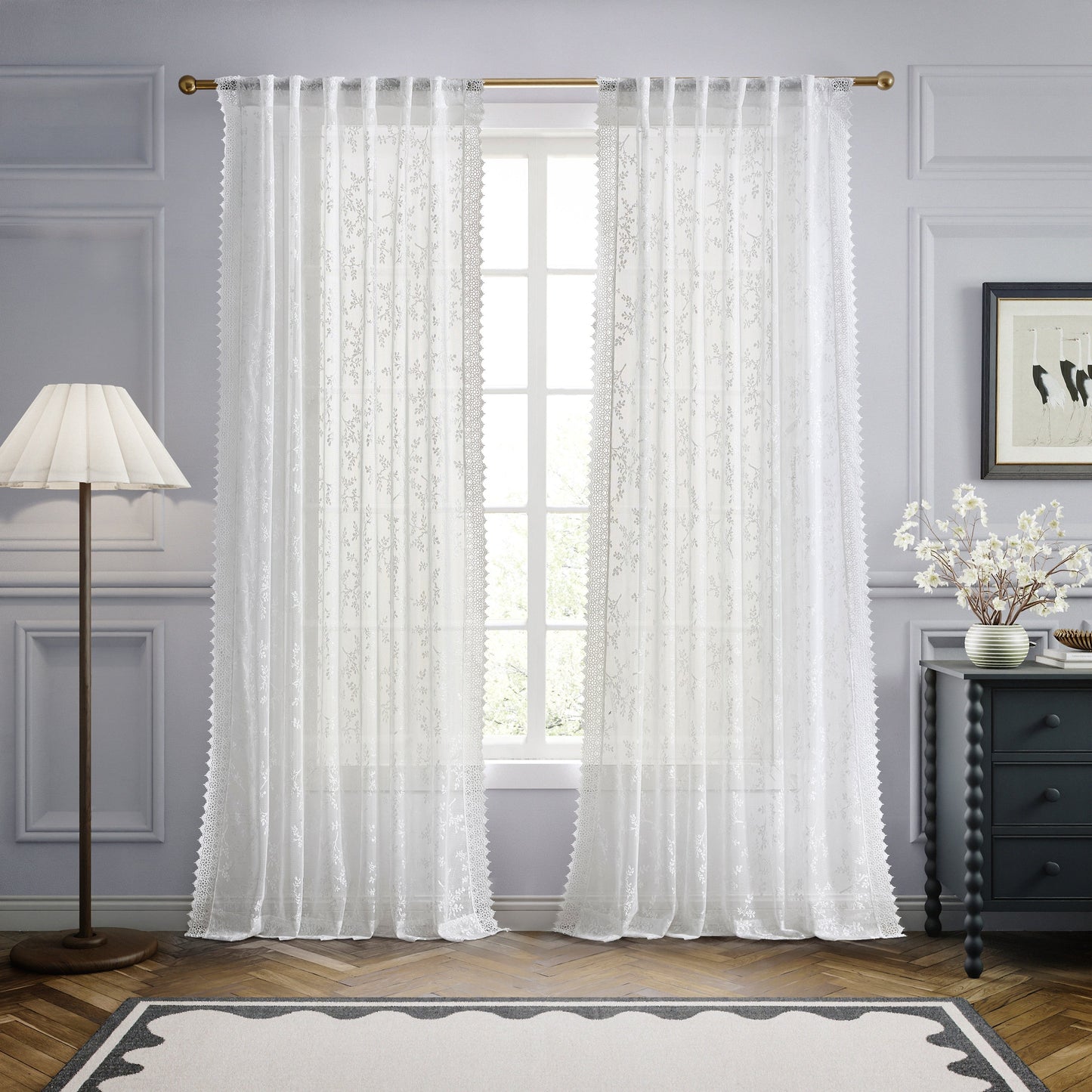 Ted Baker Chantilly Lace Curtain Panel Set