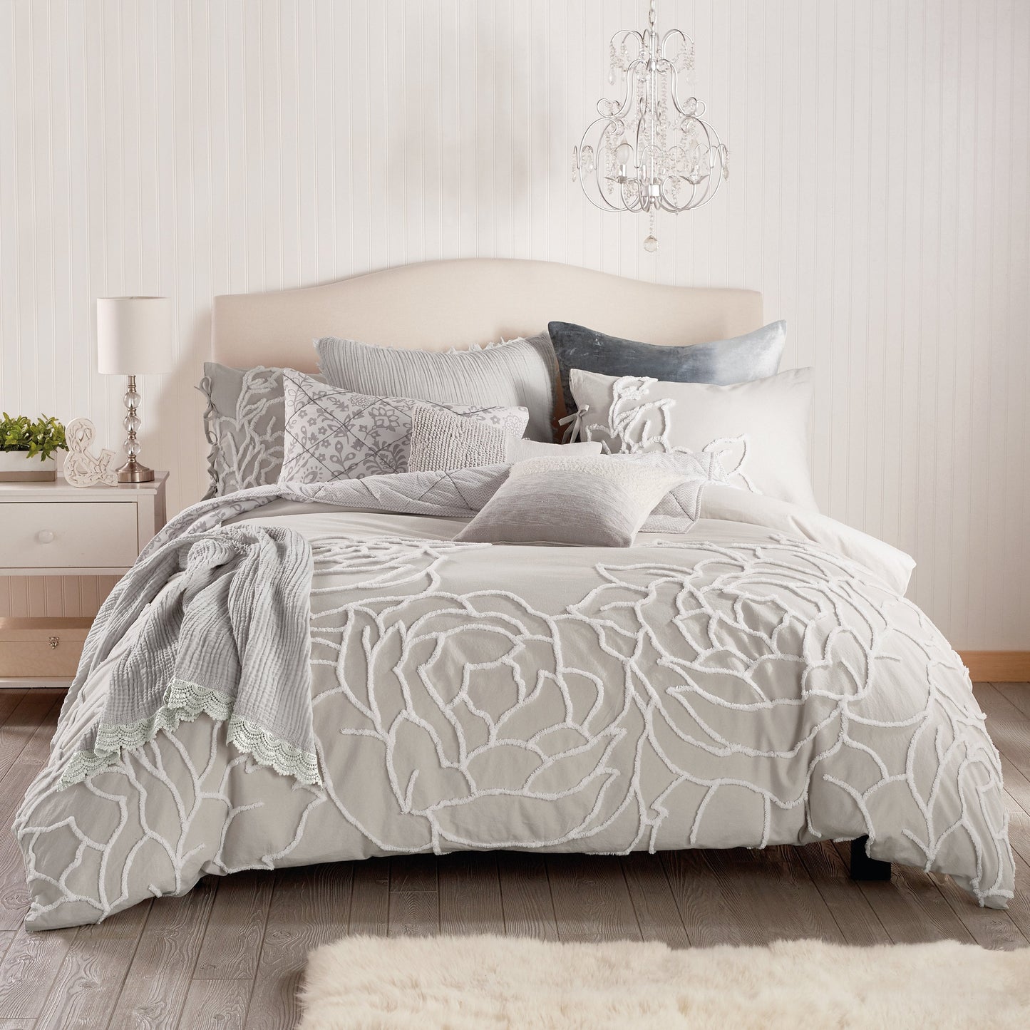 Peri Home Chenille Rose Duvet Set