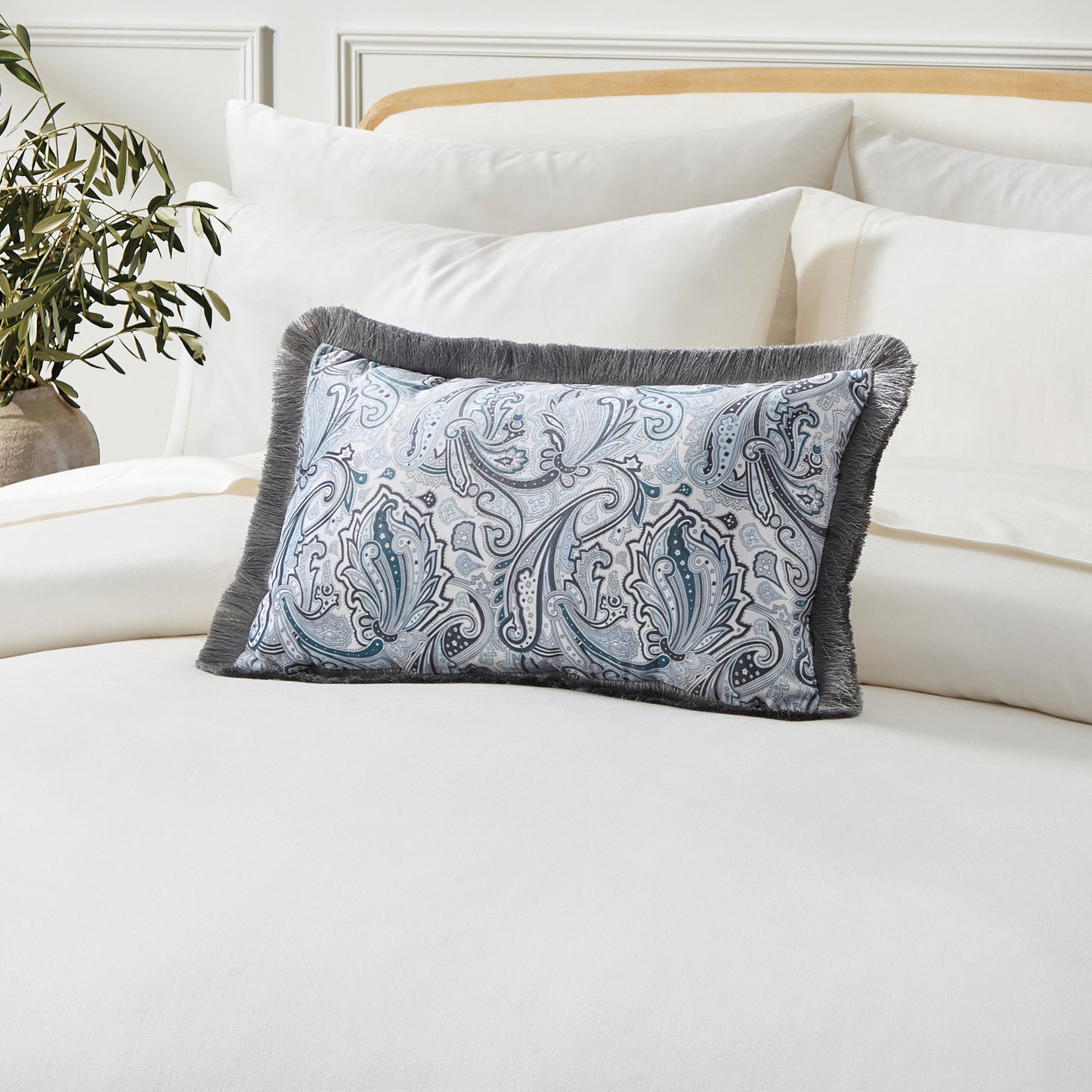 Ted Baker Paisley Fringe Dekoratives Kissen