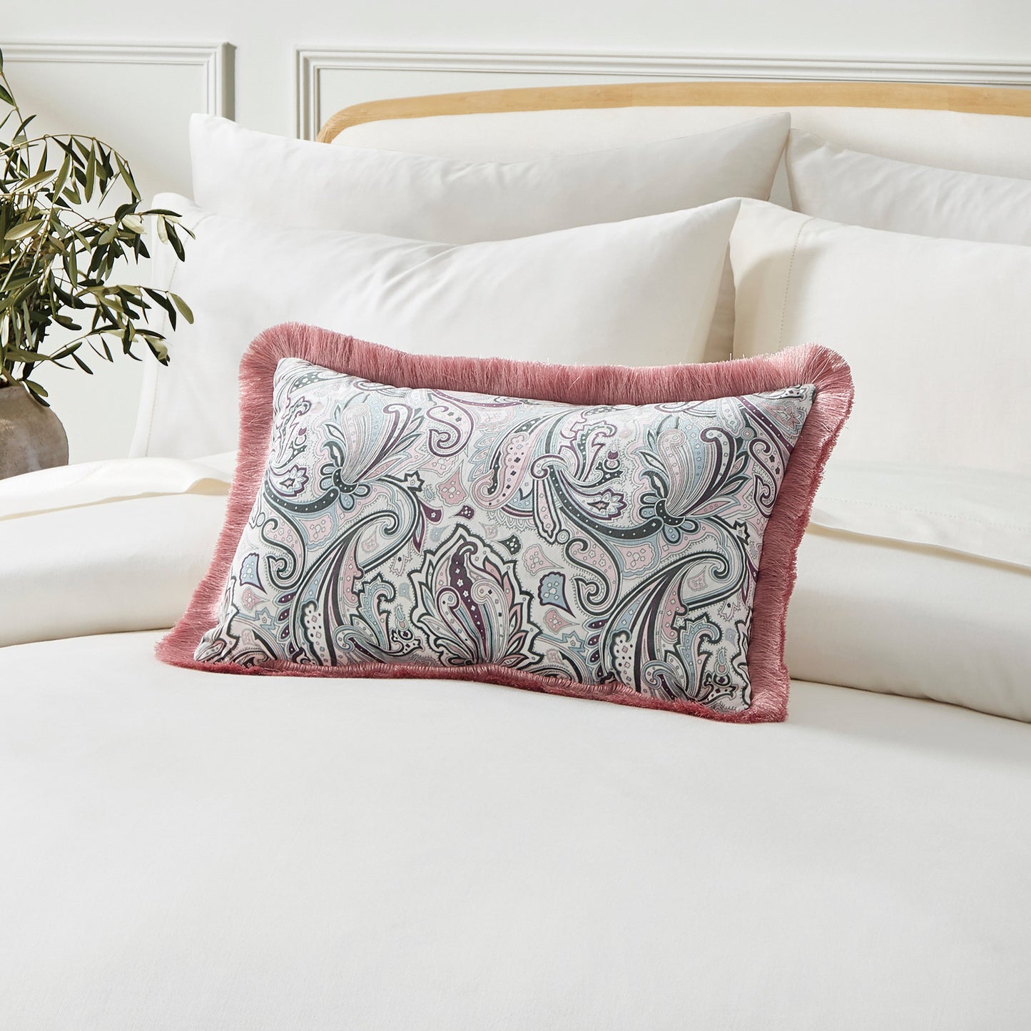 Ted Baker Paisley Fringe Dekoratives Kissen