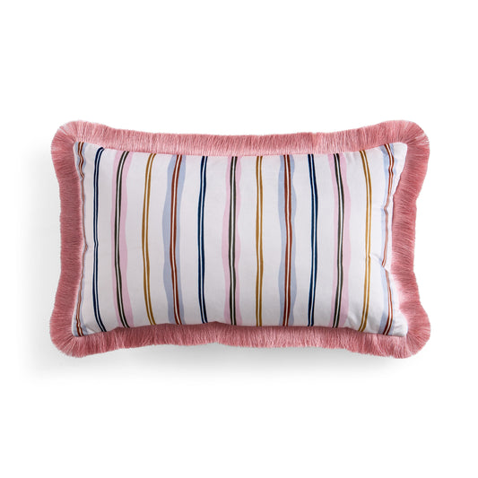 Ted Baker Scallop Stripe Fringe Dekoratives Kissen