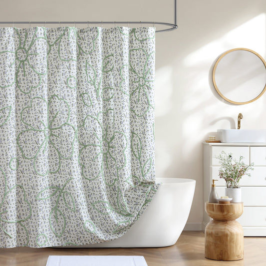 Peri Home Blaubeer-Chenille-Duschenvorhang