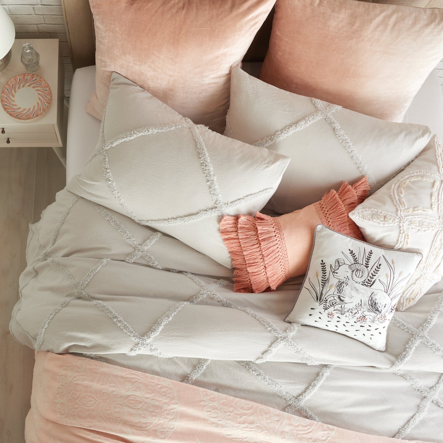 Peri Home Chenille Lattice Duvet Bettwäsche Sammlung