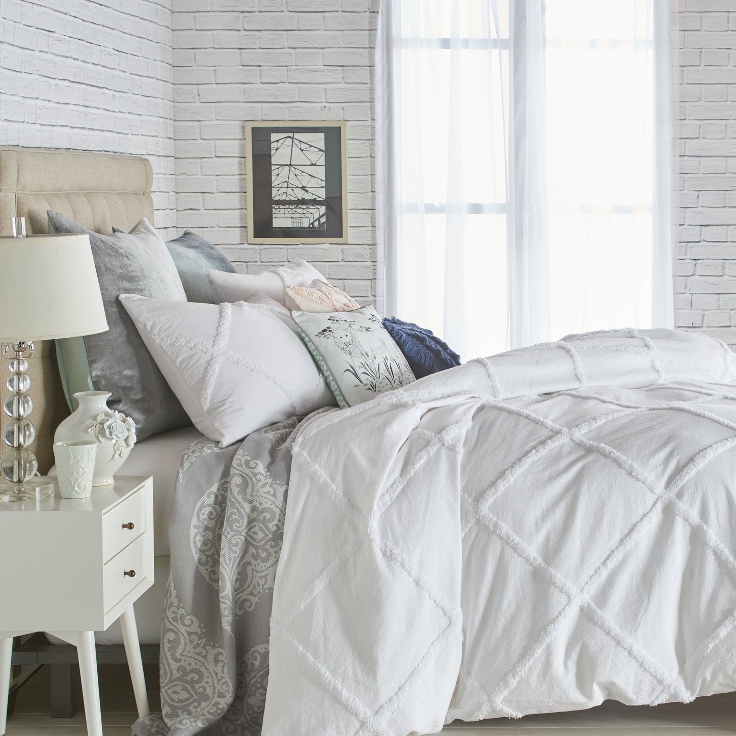 Peri Home Chenille Lattice Duvet Bettwäsche Sammlung