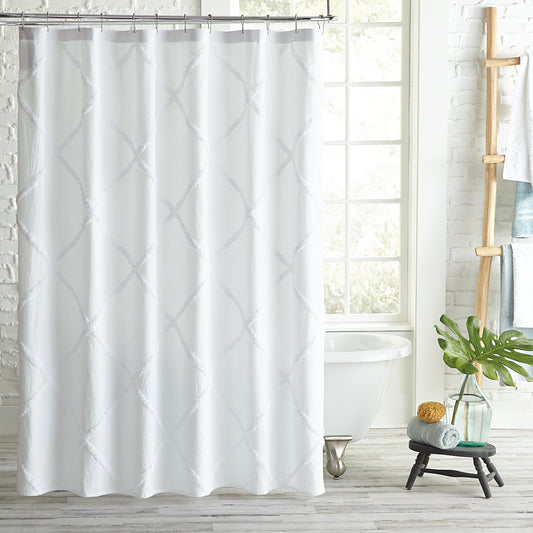 Peri Home Chenille Gitter Duschvorhang