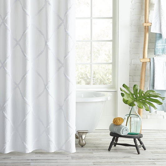 Peri Home Chenille Gitter Duschvorhang