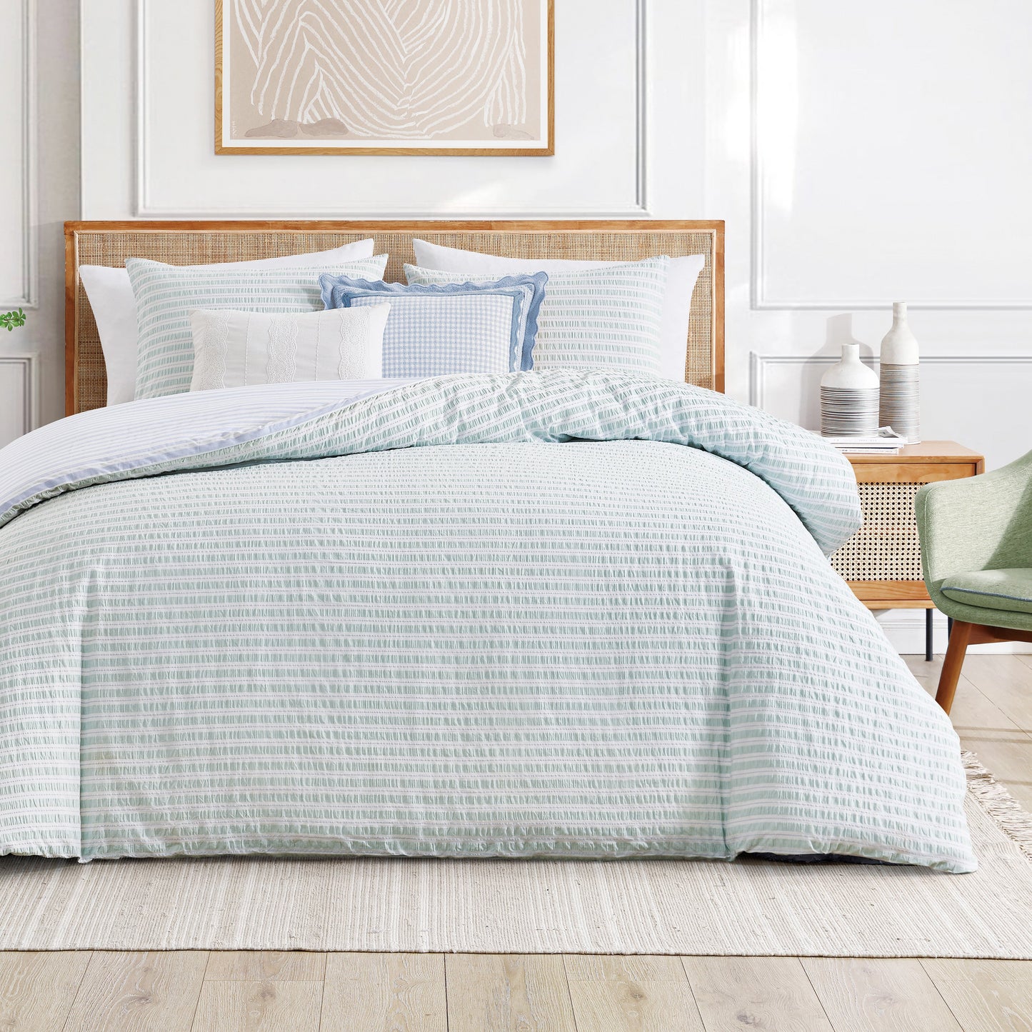 Peri Home Seersucker Stripe Duvet Set