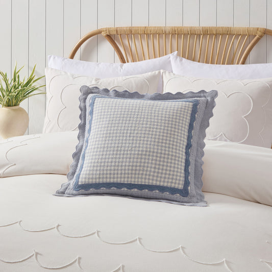 Peri Home Gingham Scallop Dekoratives Kissen