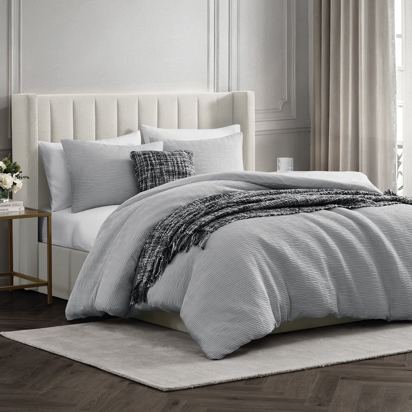Karl Lagerfeld Paris Karl Pleated 5-Piece Comforter Set