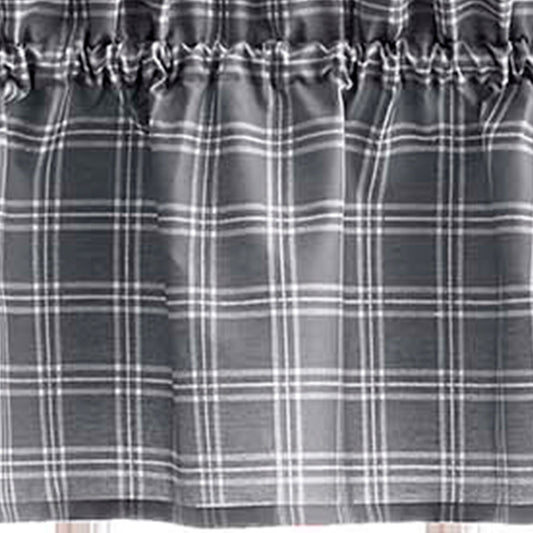 Curtainworks Lodge Plaid Valance & Tier 3pc Set