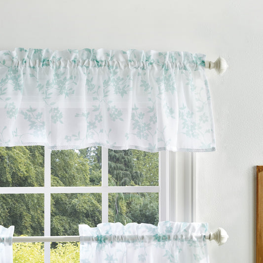 Martha Stewart Bellefield Floral Valance und Tier 3pc Set