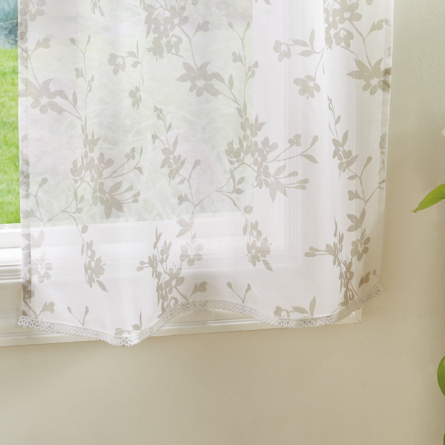 Martha Stewart Bellefield Floral Valance und Tier 3pc Set