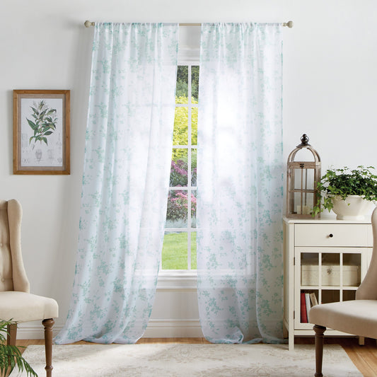 Martha Stewart Bellefield Floral Window Panel (Set von 2)