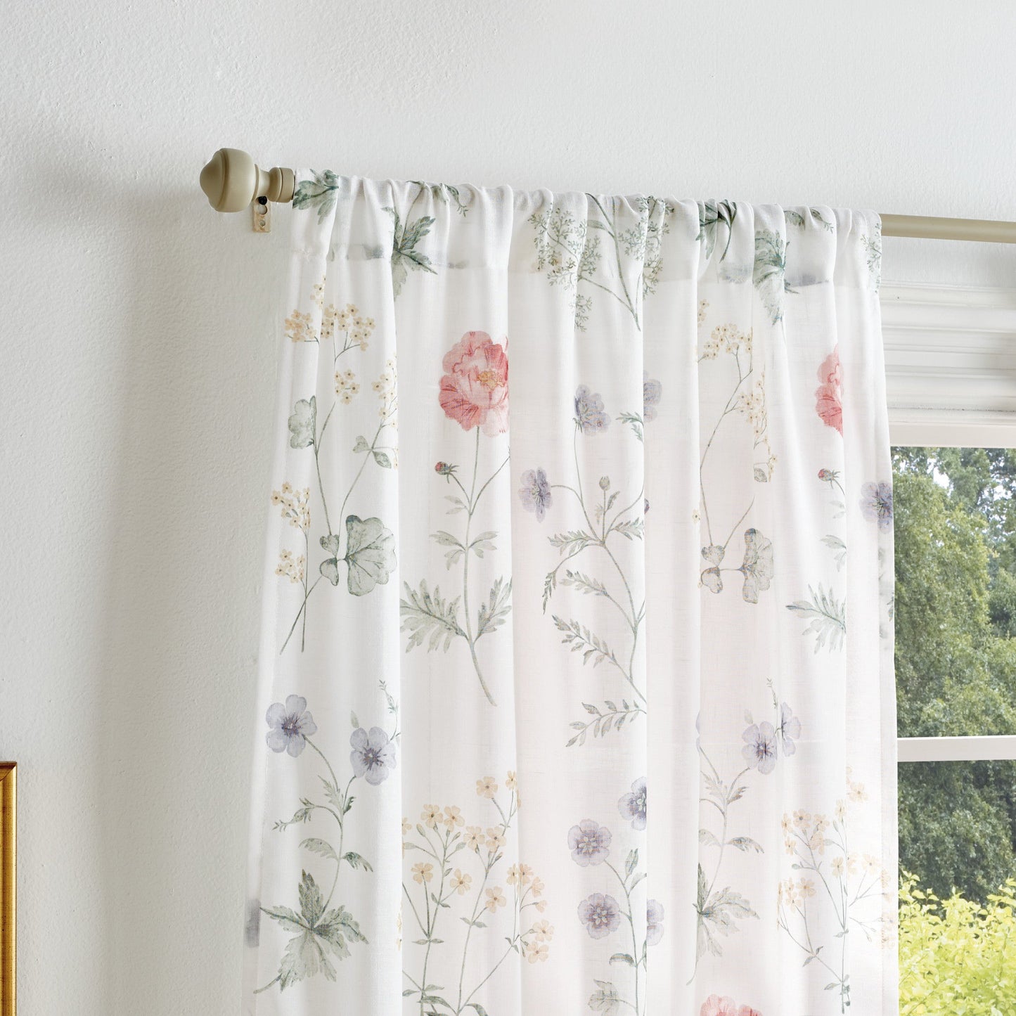 Martha Stewart Martha's Garden Print Vorhang-Panel