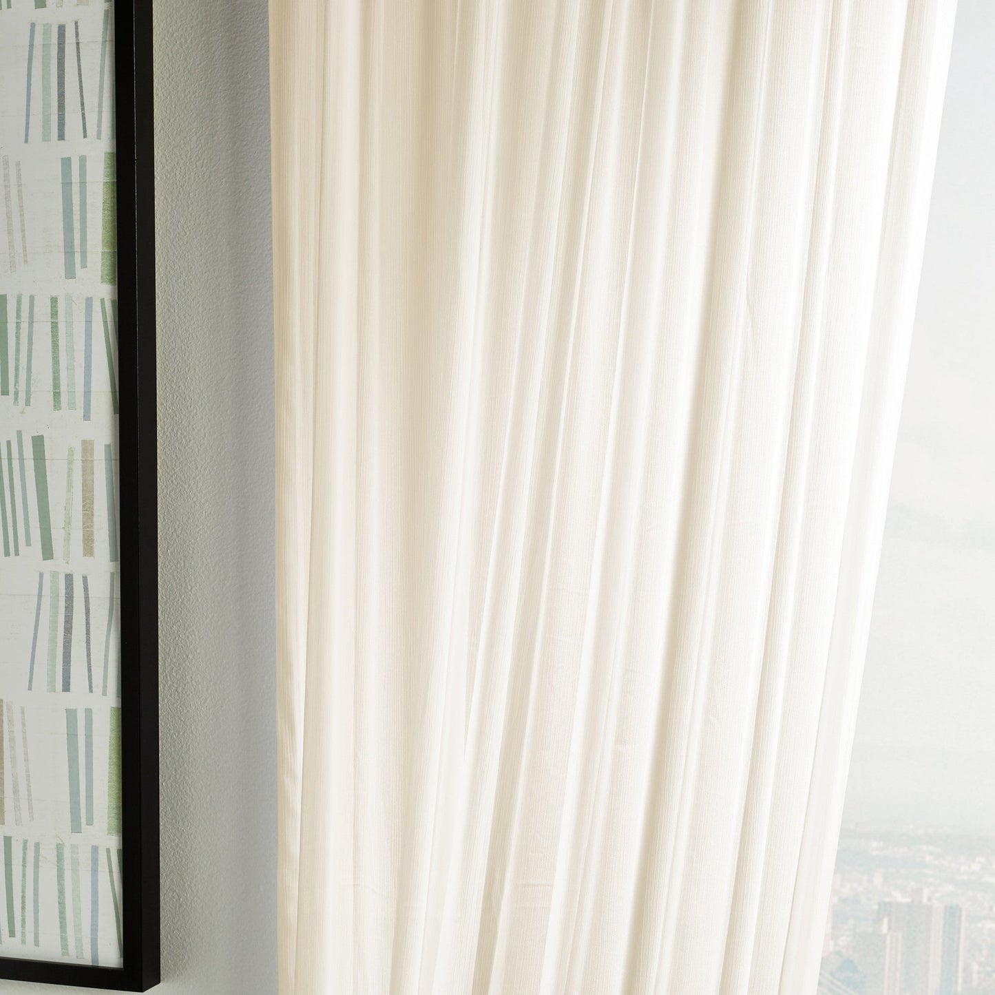 Martha Stewart Glacier Sheer, Set von 2 Panels