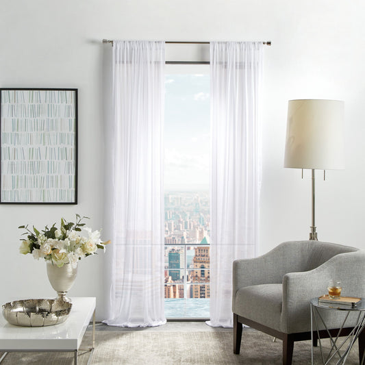 Martha Stewart Glacier Sheer, Set von 2 Panels