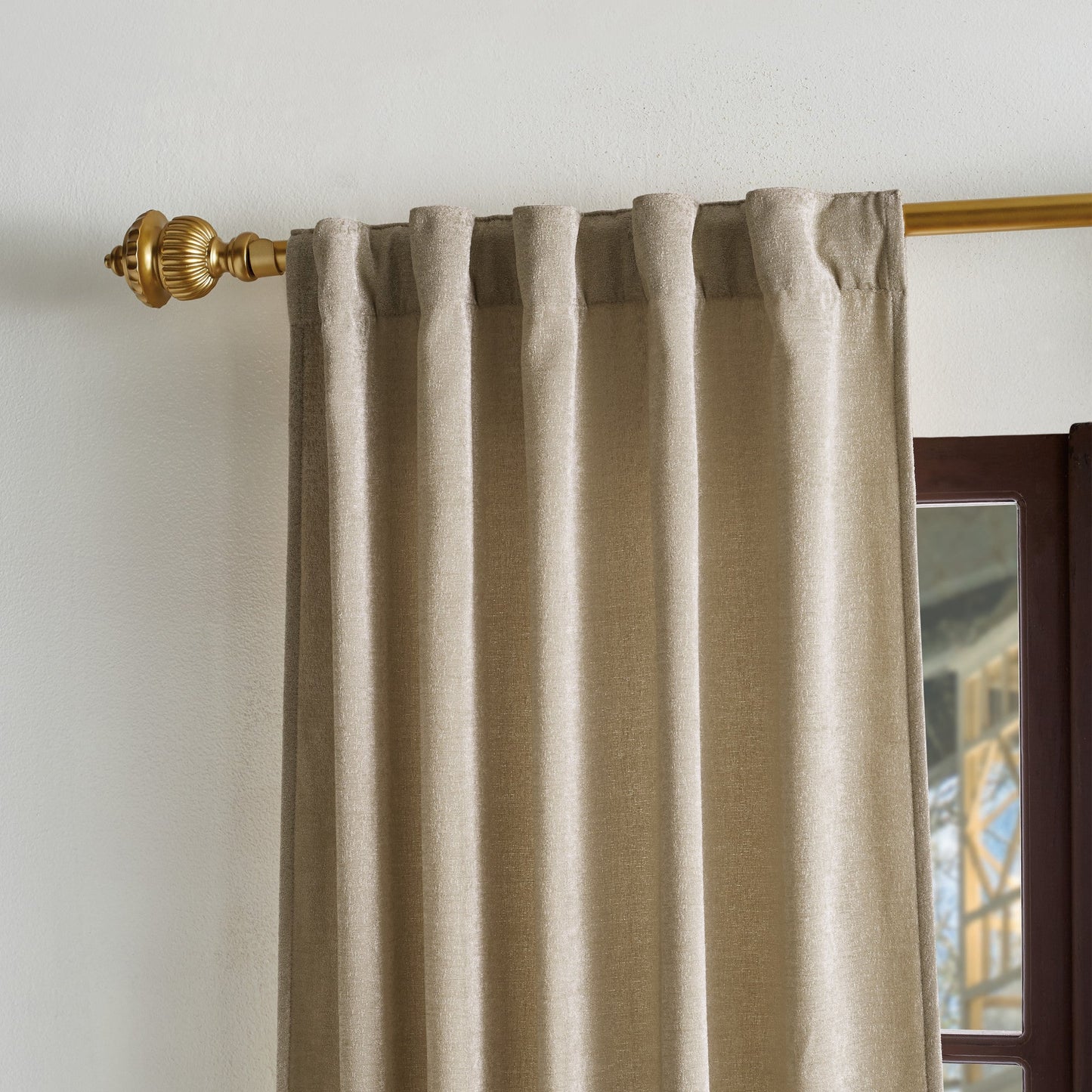 Martha Stewart Naples Chenille Curtain Panel Paar