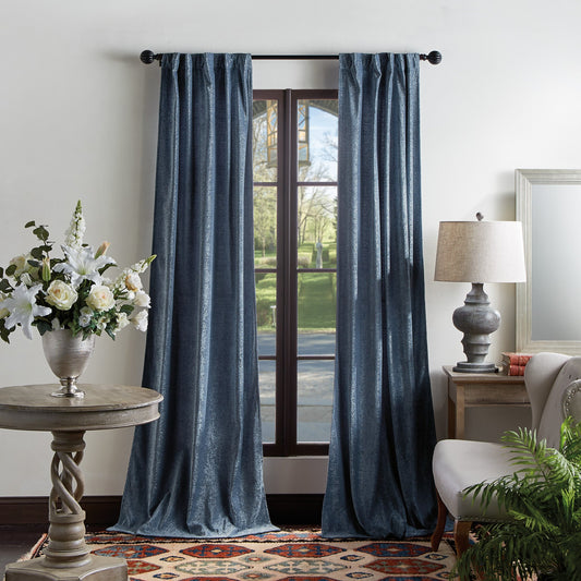 Martha Stewart Naples Chenille Curtain Panel Paar