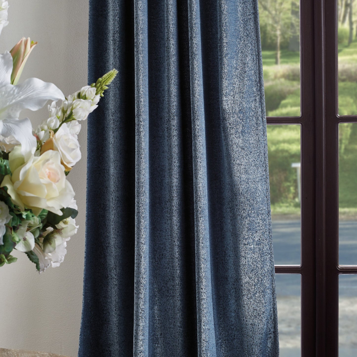 Martha Stewart Naples Chenille Curtain Panel Paar