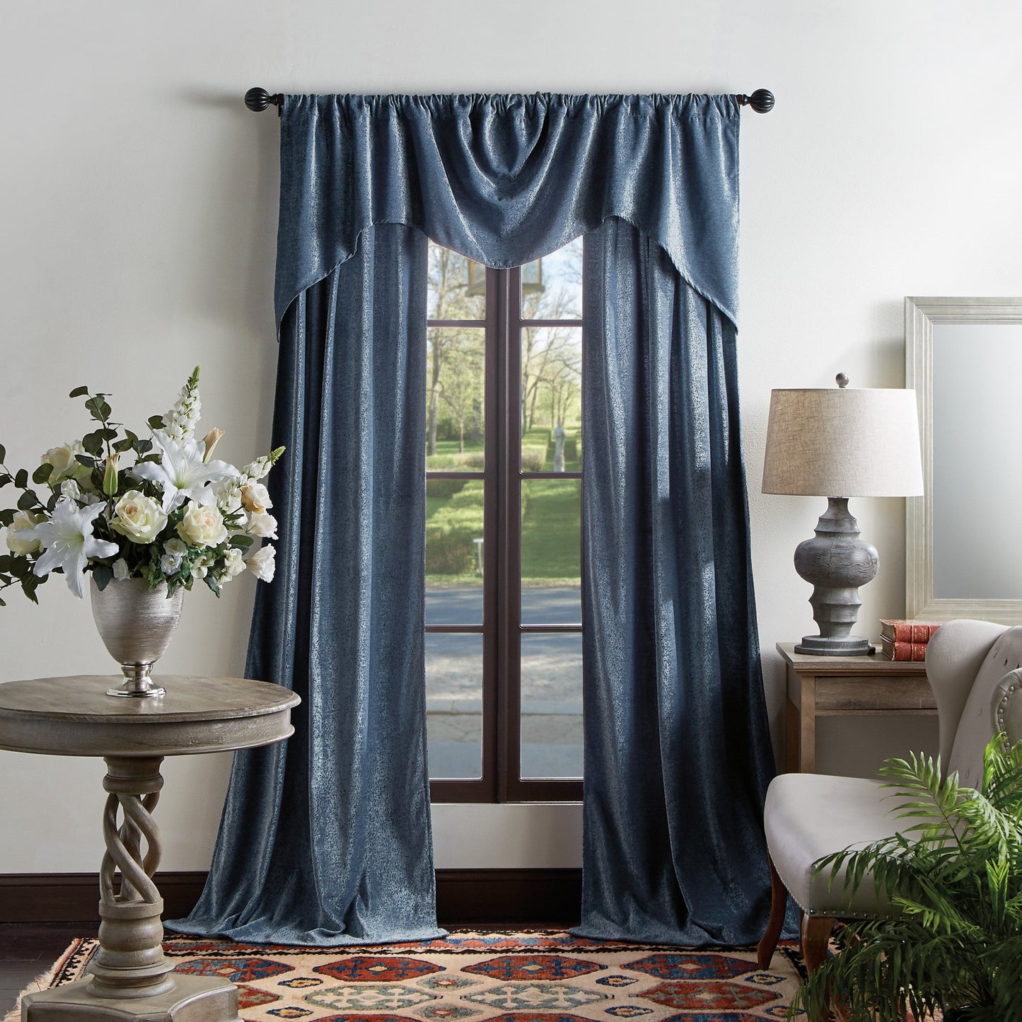 Martha Stewart Naples Chenille Curtain Panel Paar