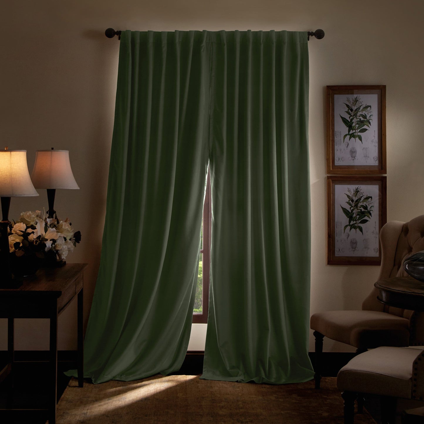 Martha Stewart Lucca Velvet Blackout Curtain Panel