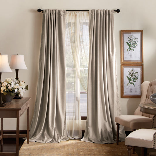 Martha Stewart Lucca Velvet Blackout Curtain Panel