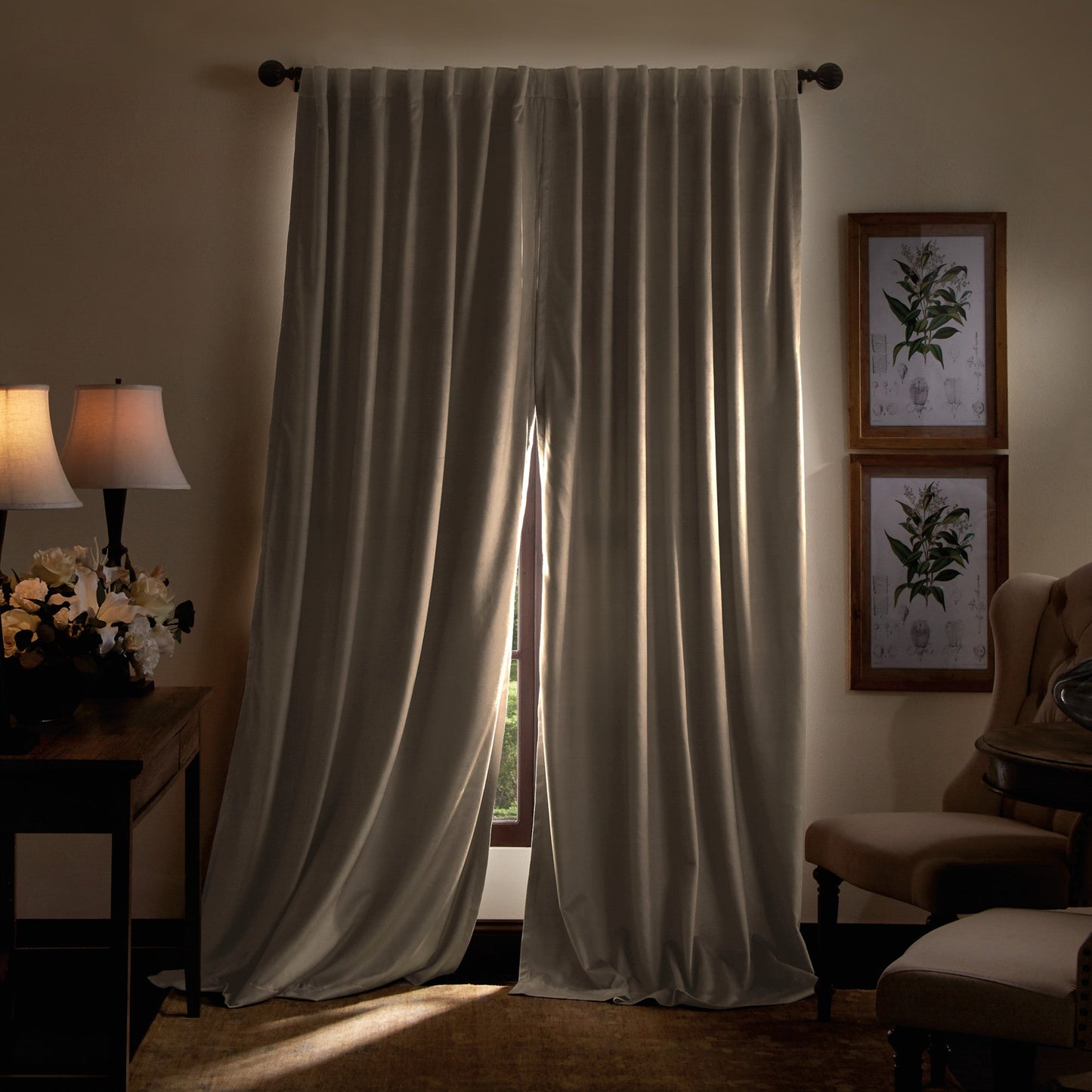 Martha Stewart Lucca Velvet Blackout Curtain Panel