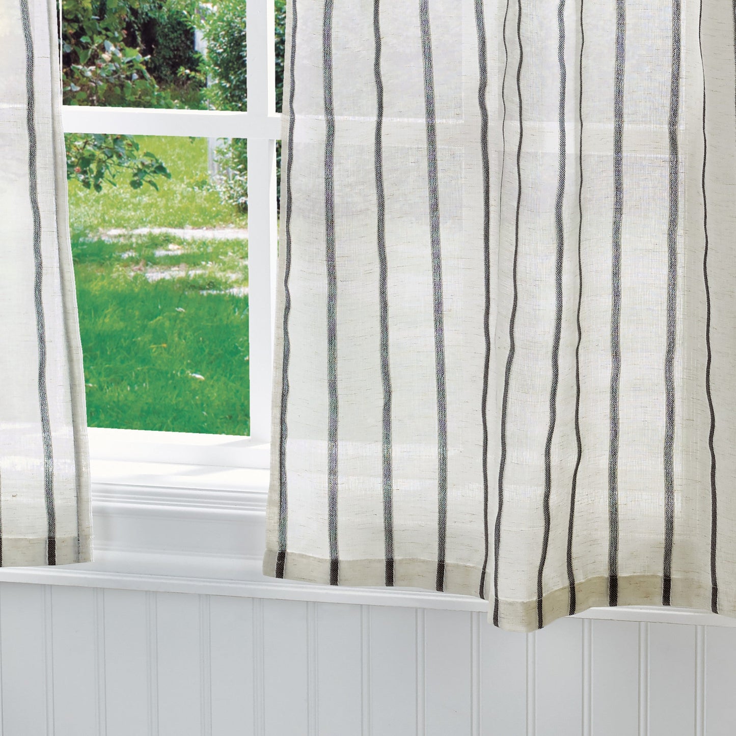 Martha Stewart Laguna Stripe Valance und Tier 3pc Set