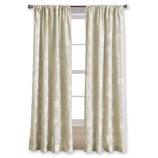 Destinations Seashells Curtain Panel Paare