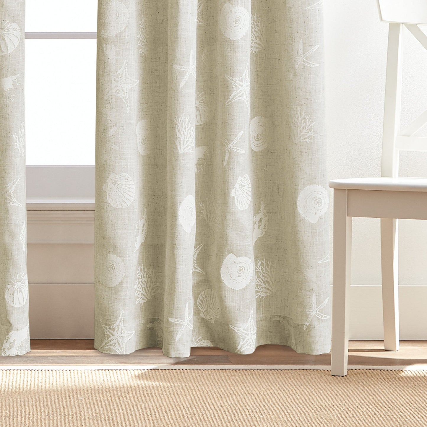 Destinations Seashells Curtain Panel Paare